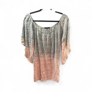 325. T Party Ombre Boho Lace Mini Dress